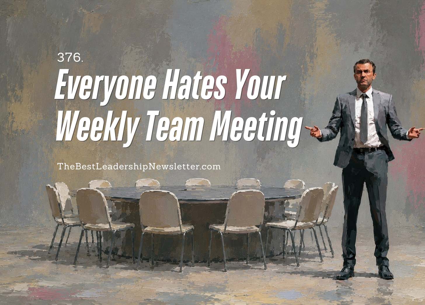 376. Week Team Meeting _ The Best Leadership Newsletter – cover – social the best leadership company - everyone hates your weekly team meeting